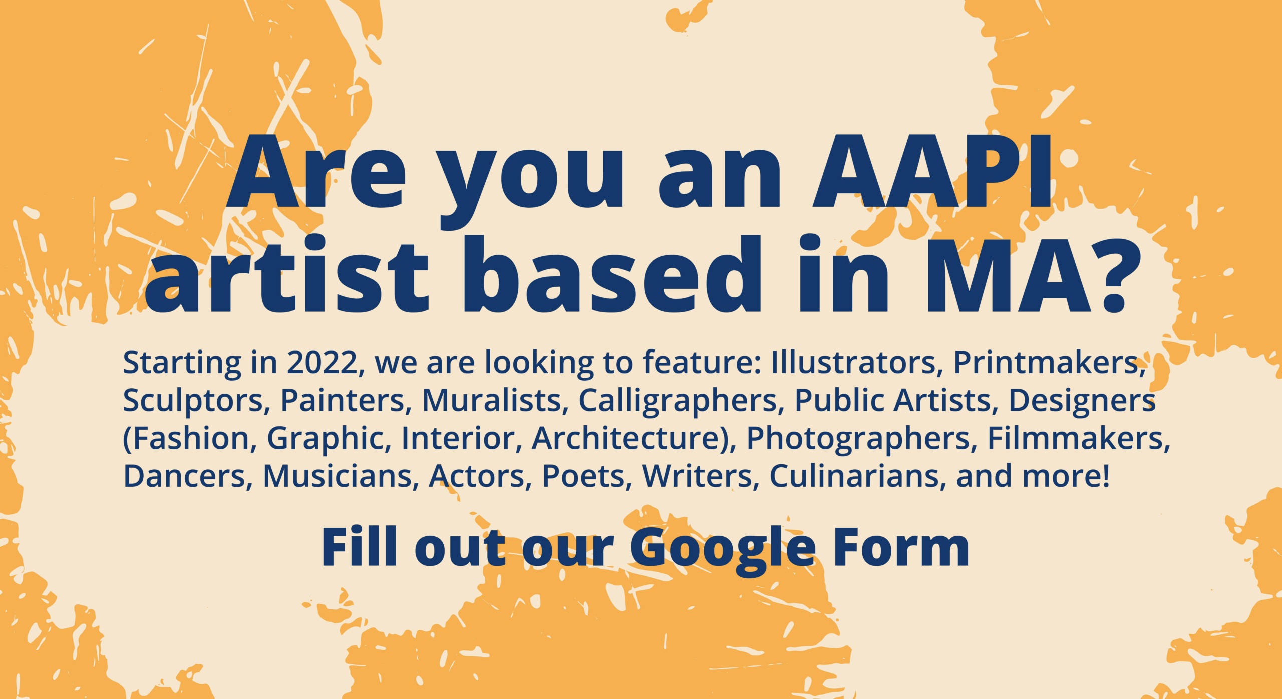 Attention AAPI Artists in MA: Sign Up to be Featured
